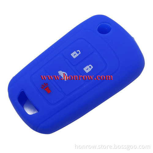 New arrival Colorful 4 button Silicone car key case for Chevrolet key
